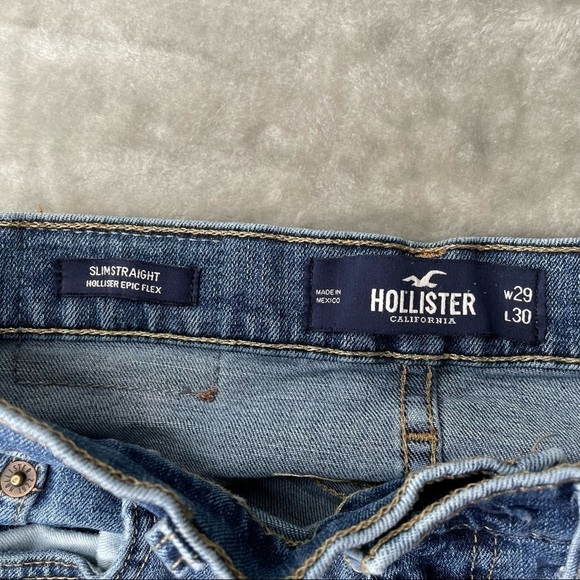 Hollister Slim Straight Epic Flex Medium Wash Jeans 29x30 - Picture 6 of 9